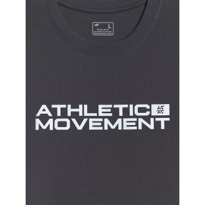 10. Herren-T-Shirt mit Aufdruck, regulär, Größe 4F 4FRAW25TTSHM3384-22S