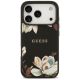 3. Guess Grained Flowers Classic Logo MagSafe Hülle für iPhone 17 Pro - Schwarz