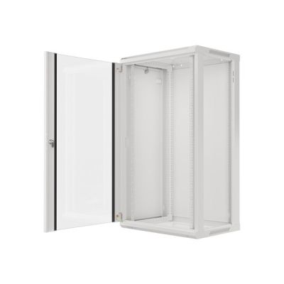 5. Lanberg WF01-6422-10S Rack-Schrank (22 HE; 1080 mm / 600 mm / 450 mm; Wandmontage; Glas; 19 Zoll; grau)