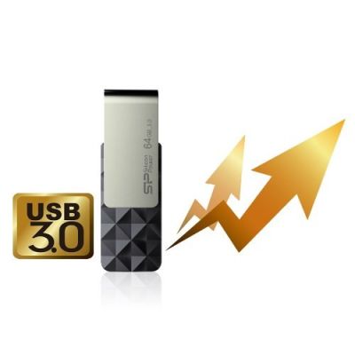 7. Pendrive Silicon Power Blaze B30 64GB USB 3.1 schwarz (SP064GBUF3B30V1K)