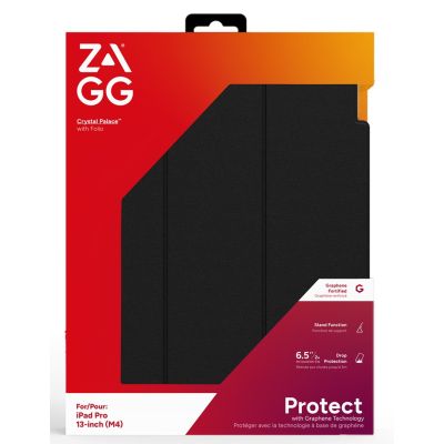 4. ZAGG Crystal Palace Folio Hülle für iPad Pro 13" M4 (transparent)