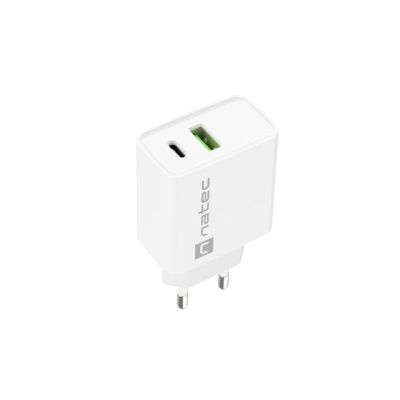 2. NATEC RIBERA USB-A + USB-C 20W POWER DELIVERY WEISSES LADEGERÄT NUC-2061