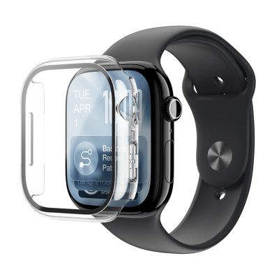 AmazingThing Radix Displayschutzfolie aus Glas mit Hülle für Apple Watch Series 11 42 mm – Transparent