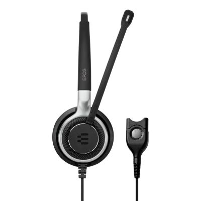 3. EPOS IMPACT SC 638 Headset mit Kabel und Kopfbügel für Anrufe/Musik, Schwarz/Silber