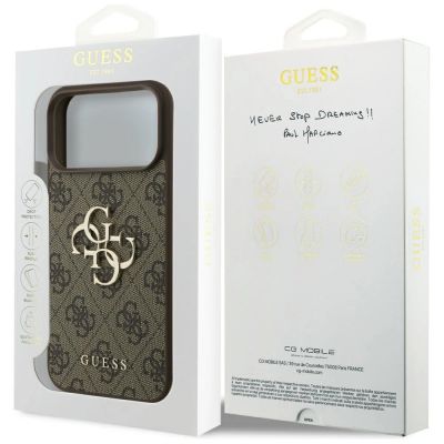 8. Guess 4G Big Logo Case für iPhone 17 Pro Max - Braun