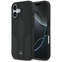 Mercedes Leather The Move MagSafe Hülle für iPhone 17 - Schwarz