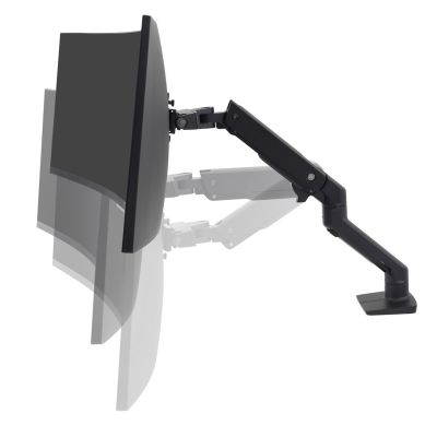 3. Ergotron HX Tischmonitorarm mit HD-Schwenkfunktion, mattschwarz
