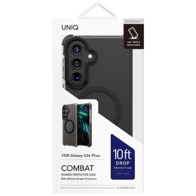 3. Uniq Combat Schutzhülle für Samsung Galaxy S26+ mit Magclick-Ladefunktion – Schwarz