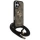 3. Guess 4G Big Logo Cord Strap Crossbody Case für iPhone 17 - Braun