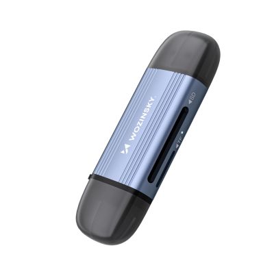 2. Wozinsky WCR-5G Speicherkartenleser für SD und microSD, USB-A 3.0 / USB-C 3.0, Aluminium – Grau