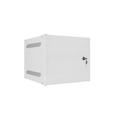3. LANBERG Wandregalschrank 10" 4HE 280x310 GRAU, Metalltüren (zerlegt verpackt) WF10-2304-00S
