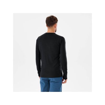 4. MILLET M Trilogy Wool Ts Ls schwarze Unterwäsche