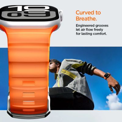 14. Spigen WBS2 Armband für Apple Watch 44 / 45 / 46 / 49 mm - Orange