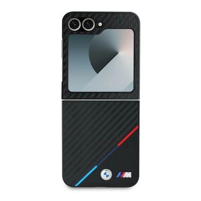 2. BMW Carbon Tricolor Hülle für Samsung Galaxy Z Flip 6 - schwarz