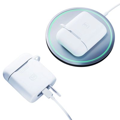 7. 3mk Silikon-AirPods-Hülle für AirPods 2 – weiß