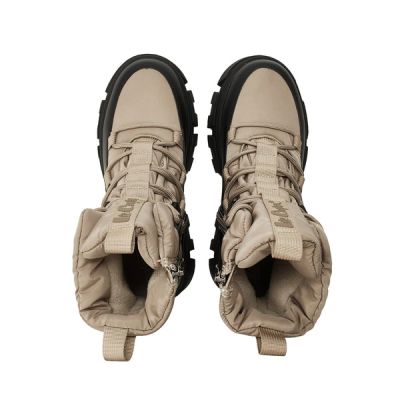 2. Lee Cooper Damen-Winterstiefel in Beige, gefütterte Boots mit Reißverschluss