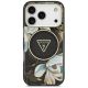 3. Guess IML Glitter Flowers Triangle MagSafe Hülle für iPhone 18 Pro Max / 17 Pro Max – Schwarz