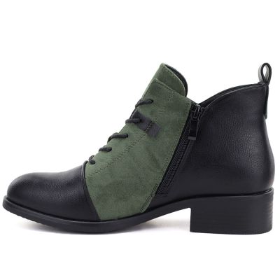 3. Damen-Wildlederstiefel, gefüttert, grün, M.Daszyński MR2458