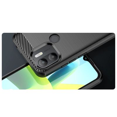 9. Carbon Case Hülle für Xiaomi Redmi A1+ flexible Silikon-Carbon-Hülle schwarz