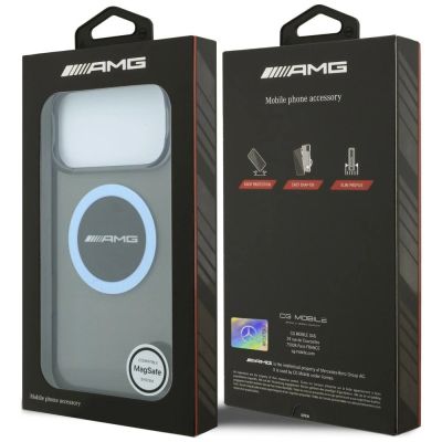 8. Mercedes AMG IML Transparent Bicolor Block MagSafe Hülle für iPhone 18 Pro Max / 17 Pro Max – Schwarz und Blau