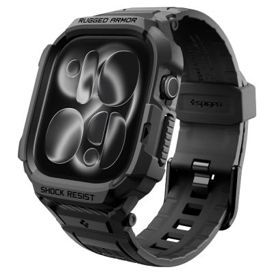 Spigen Rugged Armor Pro Schutzhülle und Armband für Apple Watch 42 mm – Mattschwarz
