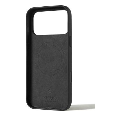 20. Mujjo iPhone 17 Pro Max Schwarze Lederhülle