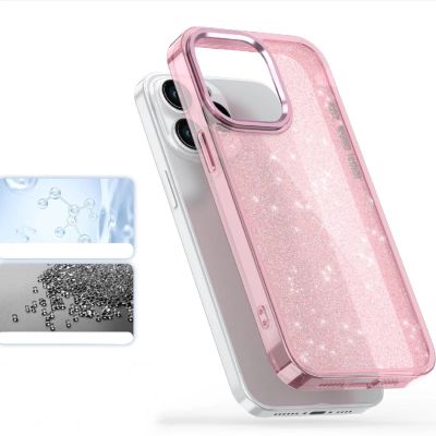 8. Glitter Case für iPhone 16 Pro Max – Rosa mit Glitzer