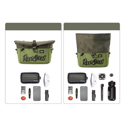 6. Rockbros W020 Mehrzweck-Fronttasche, Fahrrad-/Schultertasche – Grün