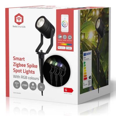 14. Nedis ZBLOS10RGBW3 Smartlife RGB Zigbee 3.0 3W 3er-Pack Außenleuchte