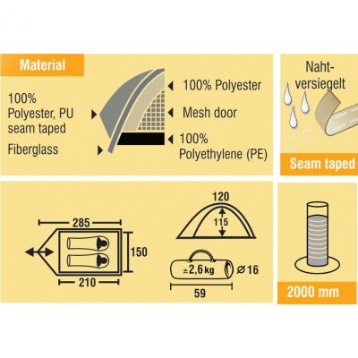 2. Best Camp Hobart 2 15160 Zelt