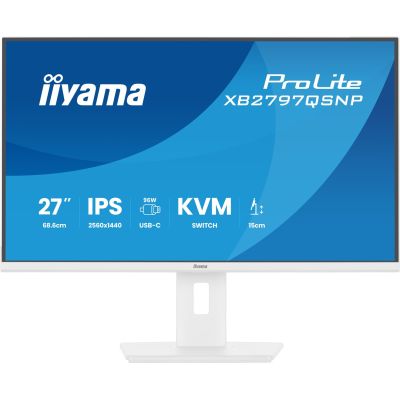4. iiyama ProLite XB2797QSNP-W1 Computermonitor 68,6 cm (27") 2560 x 1440 px Quad HD LCD Weiß