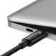 3. Baseus CAWJ040101 USB-C – USB-C-Kabel 240 W 480 Mbit/s 2 m – Schwarz und Grau