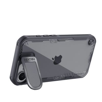 5. Nillkin Iceblade Schutzhülle mit Objektivabdeckung und Ständer für iPhone 16e / 17e – Schwarz
