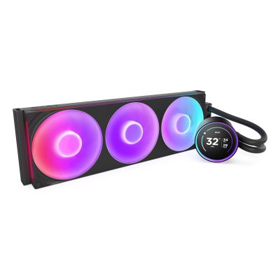 4. NZXT Kraken Elite 420 RGB All-in-One-Flüssigkeitskühler für Prozessoren, 14 cm, Schwarz, 1 Stück.