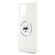 6. Karl Lagerfeld Button Choupette Head Gedrucktes Logo MagSafe Samsung Galaxy S25 Ultra Hülle weiß
