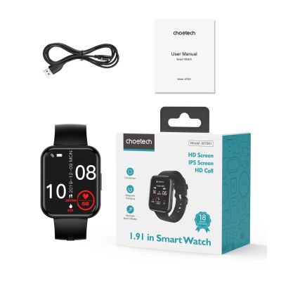 5. Choetech WT001 Smartwatch mit IP67-Anrufannahmefunktion – Schwarz