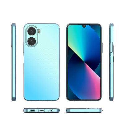 3. Ultra Clear 0,5 mm Hülle für Vivo Y16 / Vivo Y02s dünne Abdeckung transparent