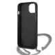 7. Karl Lagerfeld Strukturierte Lederhülle mit Kette für iPhone 13 / 14 / 15 6.1" - Schwarz
