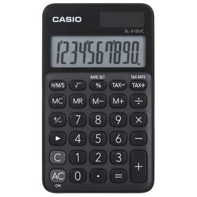 2. CASIO Taschenrechner SL-310UC-BK Schwarz, 10-stellige Digitalanzeige