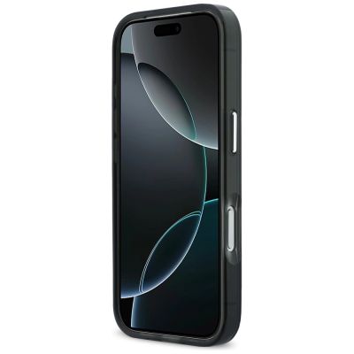 5. Karl Lagerfeld IML Karl & Choupette Peekaboo Logo MagSafe Hülle für iPhone 17 Pro Max - Schwarz