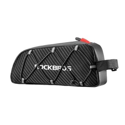 Rockbros 039BK Fahrradtasche für den Rahmen, 1 l, mit Flechtstruktur – schwarz