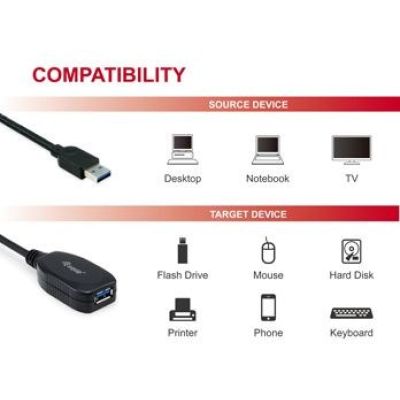 6. Equip 133347 USB-Kabel USB 3.2 Gen 1 (3.1 Gen 1) 10m USB A Schwarz