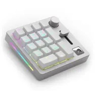 5. Keychron GMMK Nummernblock-Tastatur für Zuhause/Büro, USB + Funk + Bluetooth, Weiß