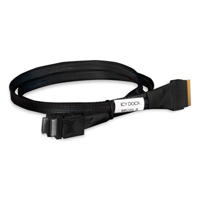 5. Internes SAS-Kabel ICY Dock MB206L-B – 8i Slim SAS (SFF-8654) (M) auf 4i OCuLink (SFF-8611) – 50 cm – für ToughArmor MB699VP-B V2, MB699VP-B V3, MB720MK-B V2, MB852M2PO-B