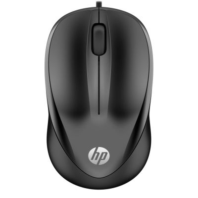 HP 1000 Kabelgebundene optische Maus mit 3 Tasten und 1000 DPI, Schwarz, 4QM14AA