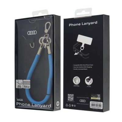 3. Audi Crossbody-Schlüsselband Universal 28 cm x 8 mm – Blau