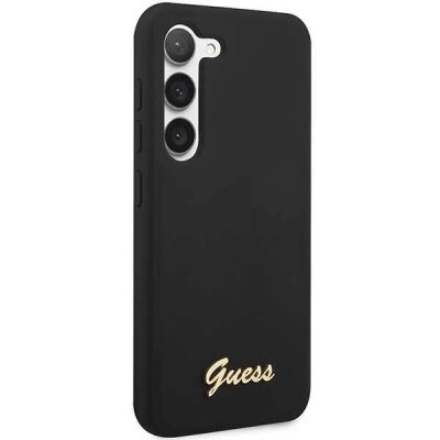 4. Guess GUHCS23MSLSMK S23+ S916 schwarz/schwarz Hardcase Silikon Vintage Gold Logo