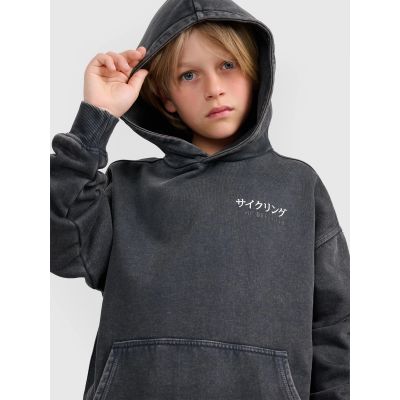 3. Jungen-Sweatshirt mit Kapuze, offen, 4F 4FJRAW25TSWSM2344-22S