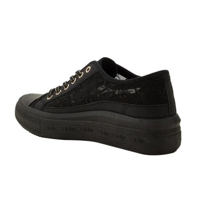 3. Lee Cooper Damen-Sportschuhe, Sneaker, schwarz, Plateau, Schnürung