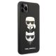 3. Karl Lagerfeld Saffiano Karl&Choupette Head Hülle für iPhone 11 Pro Max - Schwarz